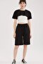 4' Comfort Label Lace-Up Oversize Long Women's Bermuda Shorts - 5