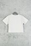 Girl Stone Printed Long Crop Cotton Tshirt - 3
