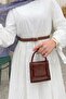 Guipure Detailed Hijab Dress White 1008-1 - 3