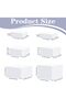 6pcs Acrylic Risers For Display,white Acrylic Cube Box Dessert Display Stand With Hollow Bottoms - 2
