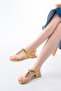 152-1110 Yellow Multi Stone Flip Flops Women's Sandals - 2