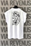 The King Back Printed Zero Sleeve Crew Neck Sports Tshirt