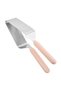 Cake Cutting and Serving Board, Triangular Divider, 27 x 12 cm, Pink