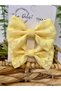 Yellow Transparent Tulle Double Combination Bow Buckle, Handmade Buckle, Girl's Buckle, Lace Buckle Gift - 3