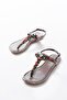 152-1110 Platinum Multi Stone Flip Flops Women's Sandals - 4