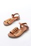 205-029 Beige Orthopedic Genuine Leather Women's Sandals - 5