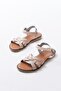 205-030 Beige Genuine Leather Orthopedic Sole Women's Sandals - 5