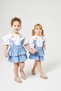 Girl's Baby Collar Shirt Salopet Dress - 5