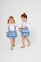 Girl's Baby Collar Shirt Salopet Dress - 7
