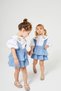 Girl's Baby Collar Shirt Salopet Dress - 6