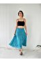 Valerie Chiffon Flared Lined Long Skirt Women's Turquoise - 7