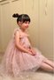Powder Strap Star Printed Tulle Sleeveless Girl's Baby Girl Dress - 3