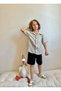 Boy's Striped Shirt Bottom Top Set - 3