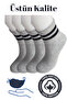 Unisex Quality Cotton Soft Women's Men's Ring Patterned College Socks (4 Pairs) - 2