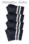 Unisex Quality Cotton Soft Women's Men's Ring Patterned College Socks (4 Pairs) - 5
