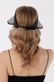 Houndstooth Patterned Visor Adjustable Straw Hat - 5