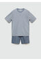 Blaues Herren-Pyjama-Set 77050591 - 6