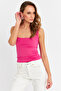Women's Pink Square Neck Blouse Tf64-90 - 5