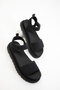 Black Suede Women's Sandals 20613 - 4