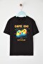 Black Boy's 100% Cotton Game Printed Short Sleeve Knitted T-Shirt Tkdss25Ts00116 - 2