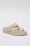 Cream Trok Embroidered Buckle Detailed Double Banded Women's Slippers Takss25Te00037 - 4