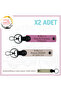 Gift for Lover, Design with Name Plate and B + Blood Group Written 2-Piece Leather Keychain, Powder-Pink-Sk