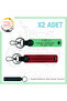 Name Plate and a Rh (+) Blood Group Written X2 Keychain Set, Red-F Green-Navy, Motor Enthusiasts