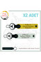 Name Plate and B Rh (+) Blood Group Written Gift X2 Set Keychain, Yellow-White-Navy, Special for Drivers