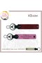 Motorcuya Meaningful Gift with Name Plate and 0 Rh (-) Blood Type Lettering, Leather X2 Keychain, Pink-Maroon-Sk