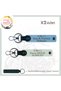 Custom X2' Keychain for Road Adventurers, Name Plate and 0 Rh (-) Blood Type, Blue-White-Marine