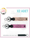 Bikera Precious Gift with Name Plate and a Rh (-) Blood Group Written X2 Keychain, Puppy-Pink-Syh
