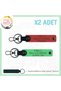 Name Plate and 0 Rh (-) Blood Group Written X2 Keychain, Pomegranate Flower-F Green-Navy, Motorcycle Lovers
