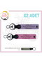 Special for Motor Lovers, Name Plate, Custom Design with a Rh (+) Blood Group Lettering X2 Keychain, Purple-Pink-Gr