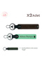 Set of 2 Keychains with Names Written, Green-Dark Brown-Green, Birthday Surprise for Aunt