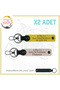 Exclusive for Biker Friends, Name Plate and a Rh (+) Blood Type Gift Leather X2 Keychain, Powder-Yellow-Syh