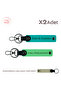 2-Piece Keychain Gift with Name Written, Dark Turquoise-Pistachio Green-Milk Coffee, Elegant Gift for Neighbor