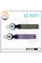 To Speed ​​Lovers, X2 Keychain with Name Plate and a Rh + Blood Group Written, Special Gift, Ash Grey-Purple-Sk