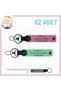 For Speed Lovers, Set of 2 Keychains with Name Plate and B Rh (-) Blood Type Written Gift, Green-Pink-Gr