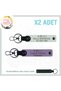 Team, Purple-White-Syh, Biker Dad Gift Name Plate and a Rh (+) Blood Type Written X2 Keychain