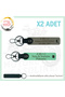 A Rh (+) Blood Group Written Gift X2 Keychain, Ash Gray-Green-Navy, Name Plate for Speed ​​Lovers