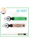 Name Plate and a Rh (+) Blood Group Written X2 Keychain, Yavruağzı-F Green-Sk, Special for Motor Lovers
