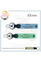 Name Plate and 0 Rh (-) Blood Group Written X2 Keychain, Green-Blue-Sk, Special Personalized for Passengers