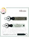 Meaningful Gift 2 Keychain, Ash Grey-White-Syh, Motrocuya Name Plate and 0 Rh (-) Blood Group Written