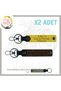 Special Name Plate for Biker Friends, a Rh (+) Blood Type Written Gift X2 Keychain, Yellow-K Brown-Gr