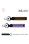 Set of 2 Keychains with First Name and Last Name, Light Brown-Purple-Violet-Navy Blue, Permanent Souvenir for Brother
