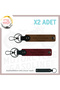Name Plate and 0 Rh (+) Blood Group Written Leather X2 Keychain, Coffee-Burgundy-Syh, Motorcycle Enthusiasts
