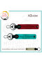 Name Plate and 0 Rh (-) Blood Group Written X2 Keychain, Red-K Turquoise-Sk, Biker Style Special