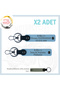 Name Plate and B Rh - Blood Group Written Emergency Set of 2 Keychains, Blue-Gr, Passengers