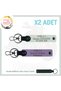 Armağan, Purple-Burgundy-Syh, Special for Couriers, Name Plate and 0 Rh (+) Blood Group Written, 2-Piece Keychain