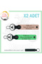 Name Plate and 0 Rh (+) Blood Group Written X2 Keychain, Yavruağzı-F Green-Syh, Special for Motor Lovers